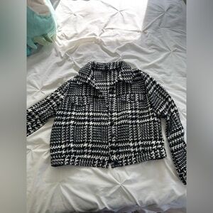Forever 21 Monochrome Houndstooth Jacket